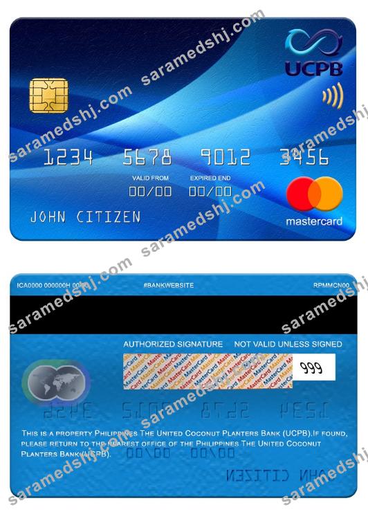 Philippines The United Coconut Planters Bank (UCPB) mastercard